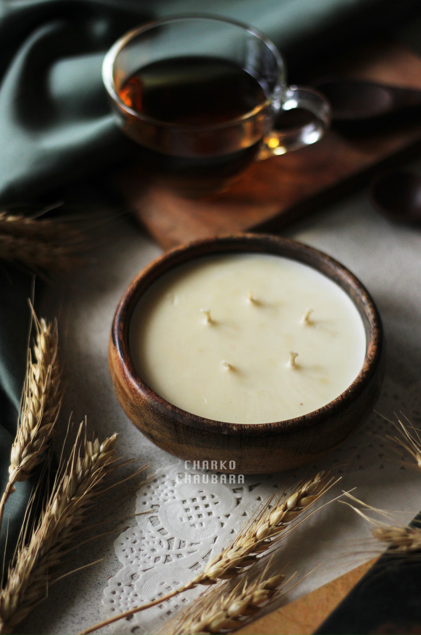 WOODEN URLI OUDH CANDLE